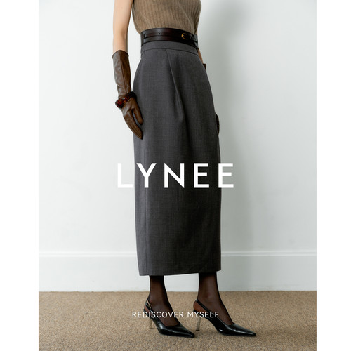 LYNEE【铃兰裙】 复古收腰羊毛花苞半裙 长短半身裙（不含腰封）