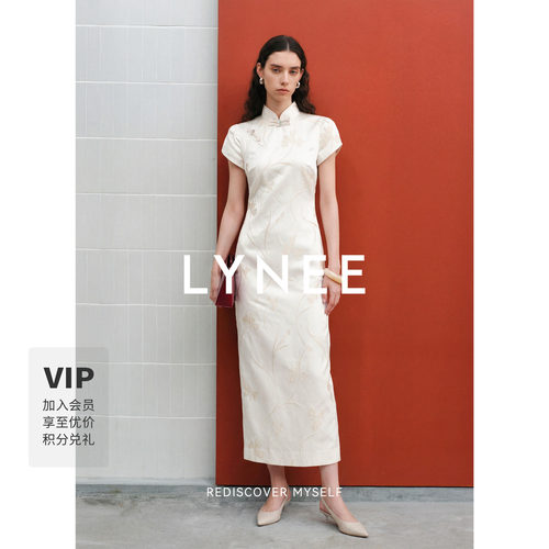 LYNEExTORIL玉兰花瓣袖旗袍