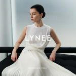 LYNEE【秘境】扬子纱白色圆领交叉针织背心女春季设计感百搭上衣