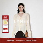 花漾 甜美衬衫 荷叶边花式 新款 LYNEE 浪漫风长袖 上衣女秋季 法式