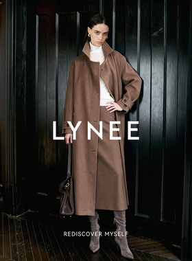LYNEE【轻量系列】Lem@ire立领羊毛混纺双面呢大衣女金敏喜大衣