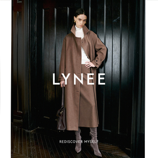LYNEE【轻量系列】Lem@ire立领羊毛混纺双面呢大衣女金敏喜大衣