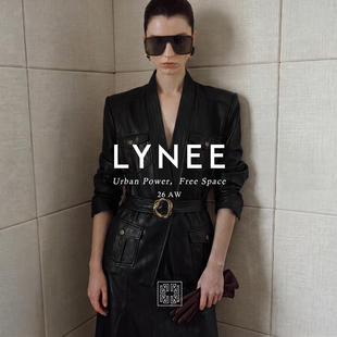 LYNEE x TORIL【权力摩登】工装利落收腰PU皮衣外套女气场皮夹克