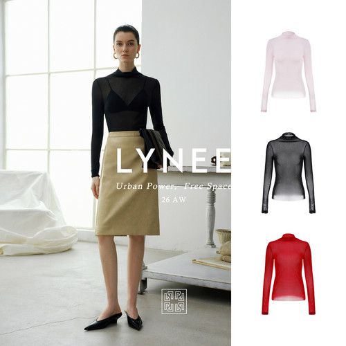 LYNEE云雾醋酸网纱秋季新款小衫