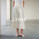 棉莱赛尔显瘦阔腿裤 TORIL 松弛老钱白色七分裤 女 云栖 LYNEE