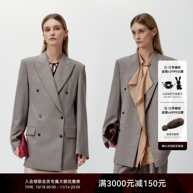 LYNEE【黑标系列】Lady Boss 宽版收腰西装 羊毛100收腰西服外套