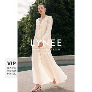LYNEE【黑标 南法旅人】法式复古荷叶蕾丝边衬衫女夏季长袖衬衫