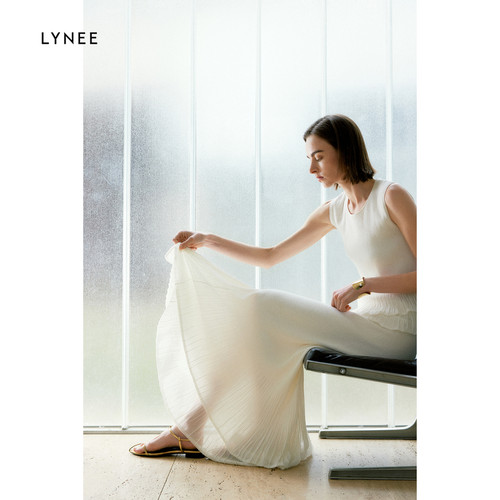 LYNEE波浪边针织背心鱼尾裙套装