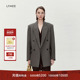 LYNEE 100绵羊毛简约四粒扣宽松西装 外套女抗皱气质西服