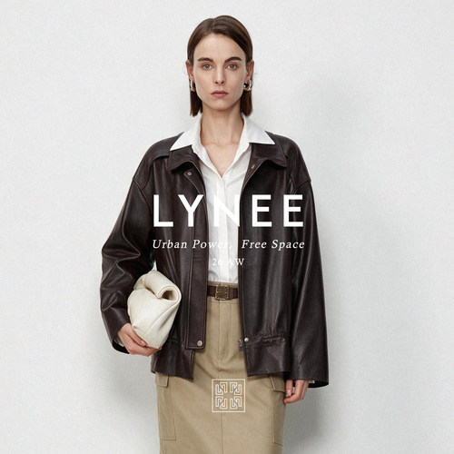 LYNEE黑标圣维耶羊皮工装皮衣