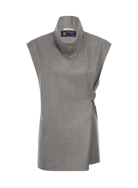 LYNEE【黑标 静奢】高领背心式上衣/飘片半裙 nobility羊毛套装