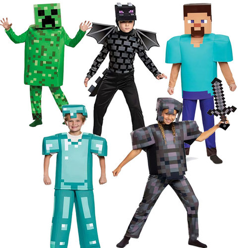 我的世界服装cos服万圣节扮演钻石合金演出衣服minecraft