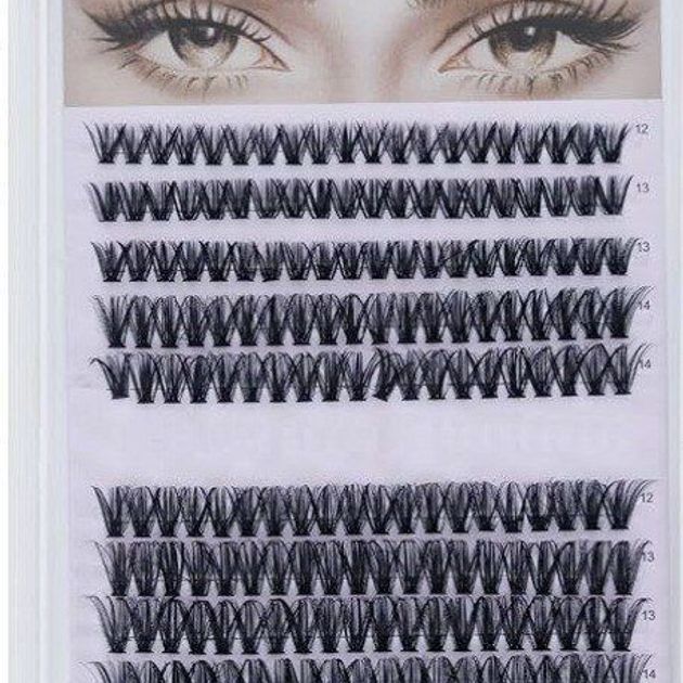 批发跨境30D 40D热熔朵毛单簇分段式大容量280簇自嫁接假睫毛欧美