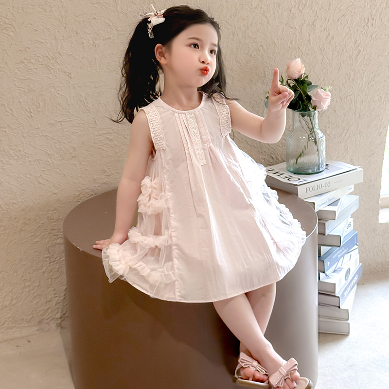 4岁女童夏装连衣裙小朋友百搭幼儿园萌娃潮流潮宝女生潮服夏新