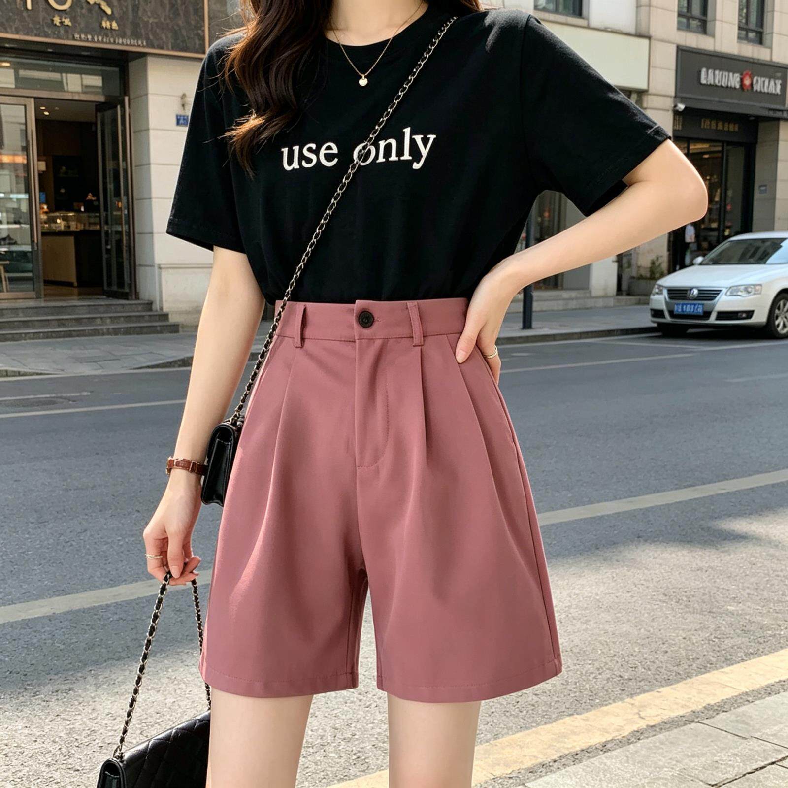 大码显瘦休闲西装裤女夏