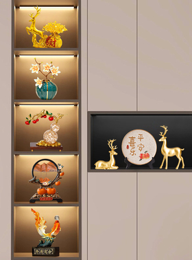 轻奢高档酒柜装饰品摆件玄关客厅桌面电视柜简约现代新房布置摆设