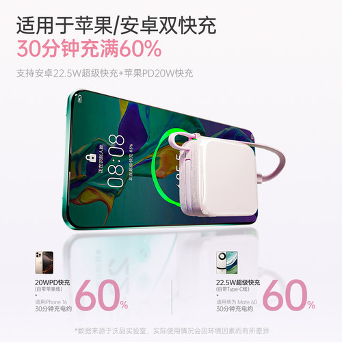 沃品小方糖三合一充电宝