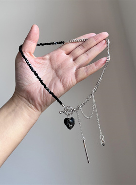 甜酷辣妹冷淡风爱心项链