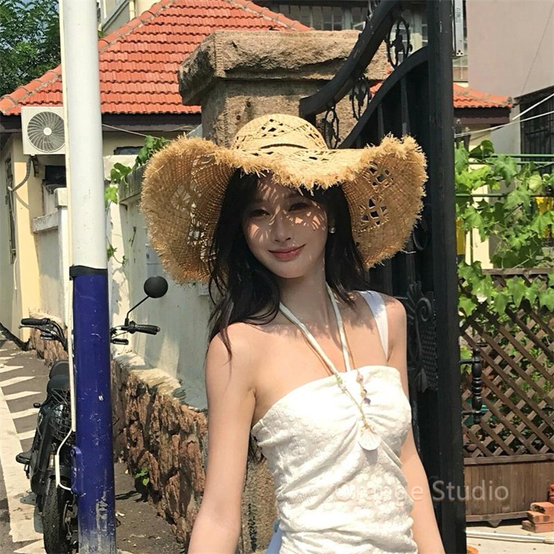 海边度假风大帽檐遮阳帽