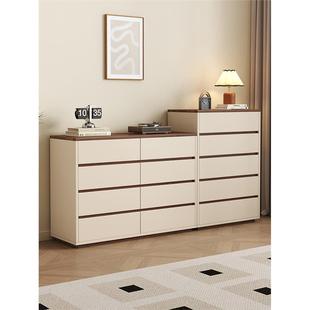 【香港澳门包邮】全实木斗柜五斗柜卧室靠墙抽屉储物柜2025新款八