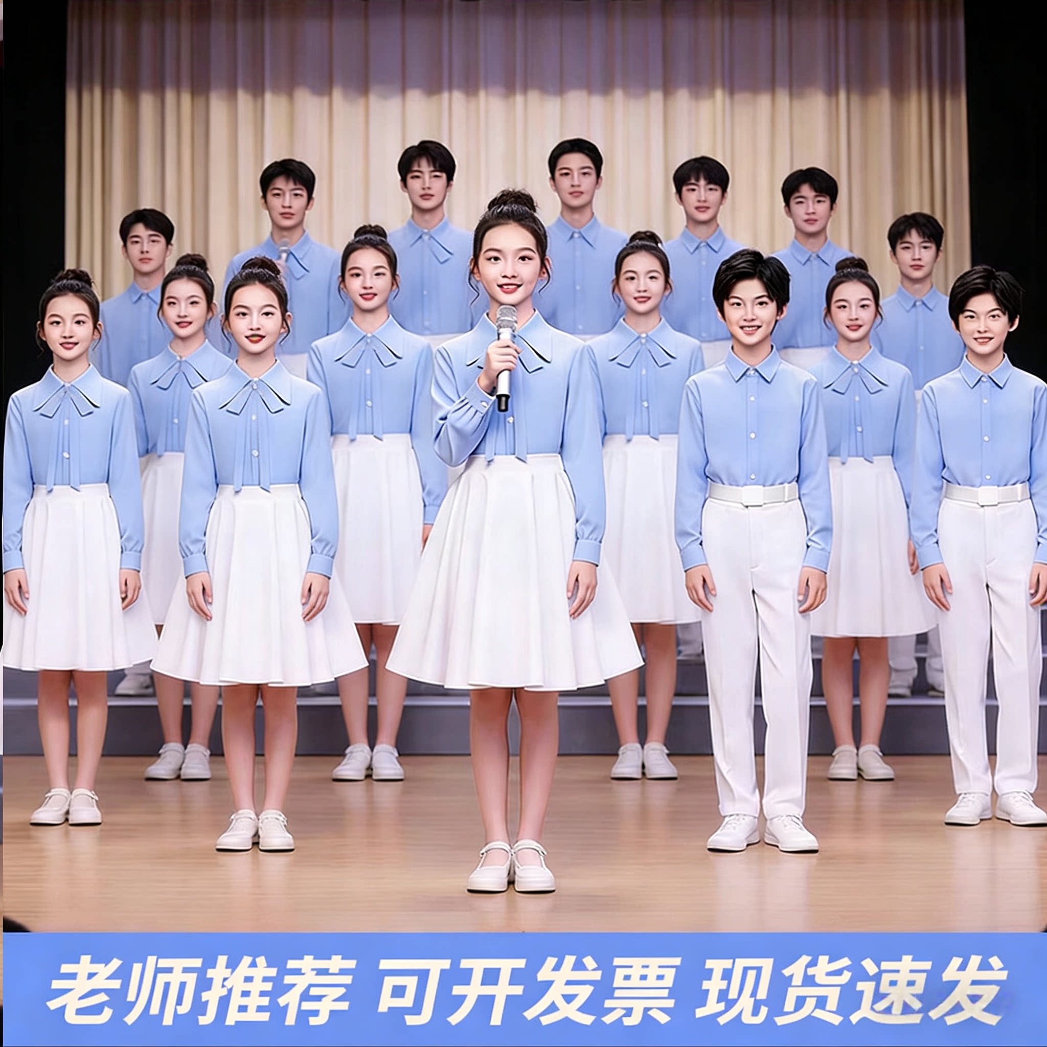 六一儿童合唱朗诵爱国演出服