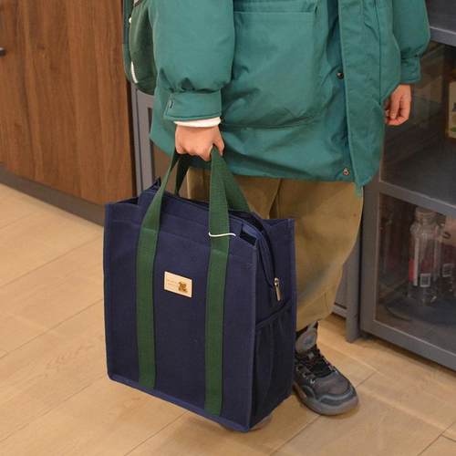 2025新款时尚帆布学生手提袋