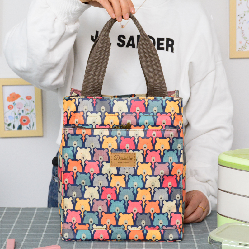 大容量保温便携手提袋饭盒包