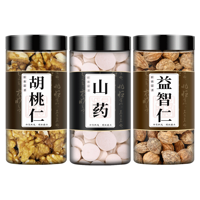 胡桃肉淮山药益智仁各15克中药材