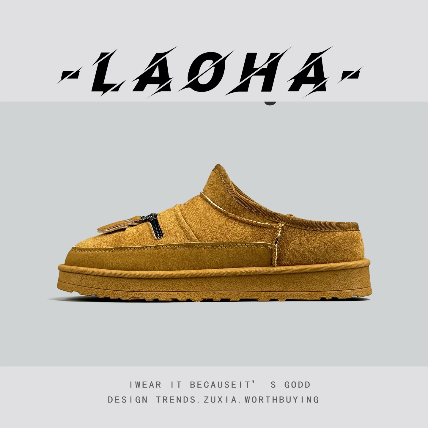 稀缺外贸欧美单棉鞋冬季保暖抗寒半拖鞋户外运动雪地靴居家休闲鞋