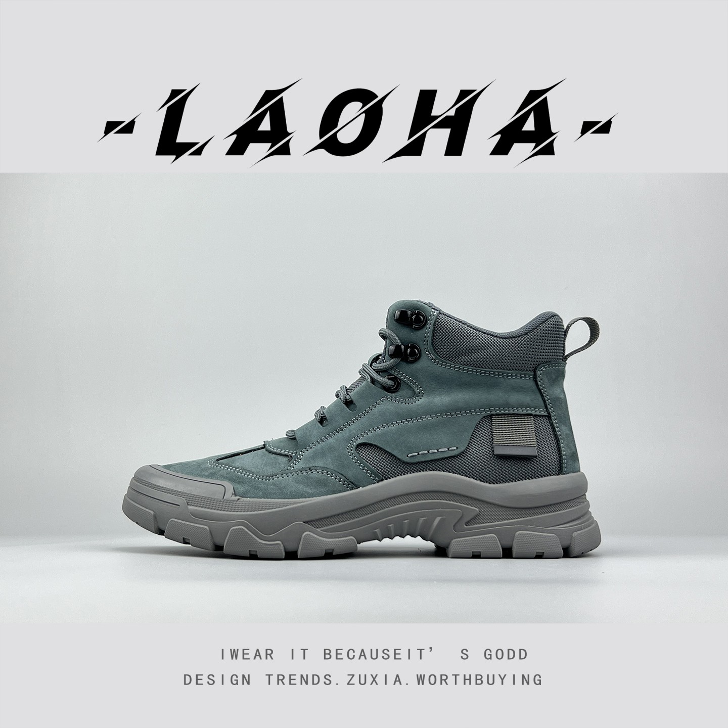 外贸复古皮质牛皮高帮工装鞋户外徒步登山休闲马丁靴加绒秋冬棉鞋