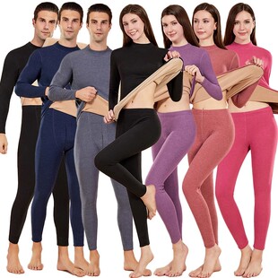 Winter Thermal Underwear set加绒加厚发热大码男款女款保暖内衣