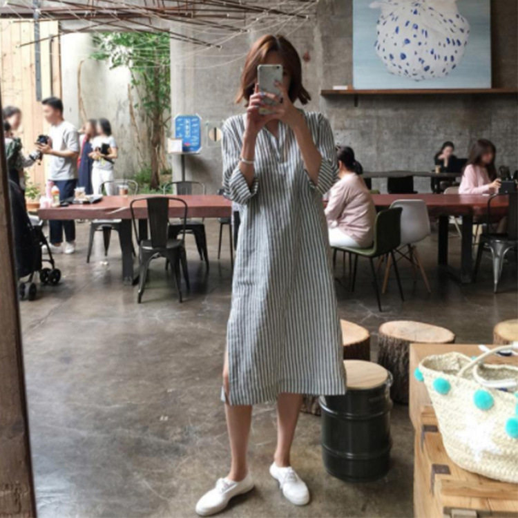 春夏速卖通韩版复古条纹