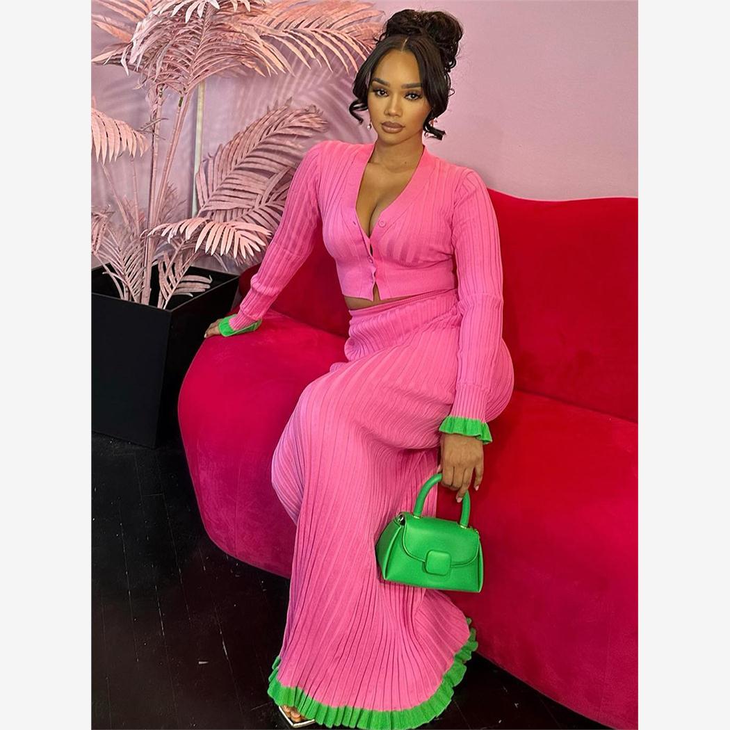 Knittedtopskir荷叶边