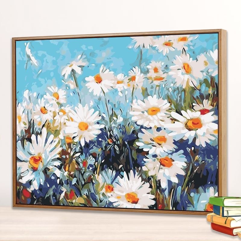 定制丙烯画日出oil彩画充油挂画抽象中国风减压客厅填色手工填充
