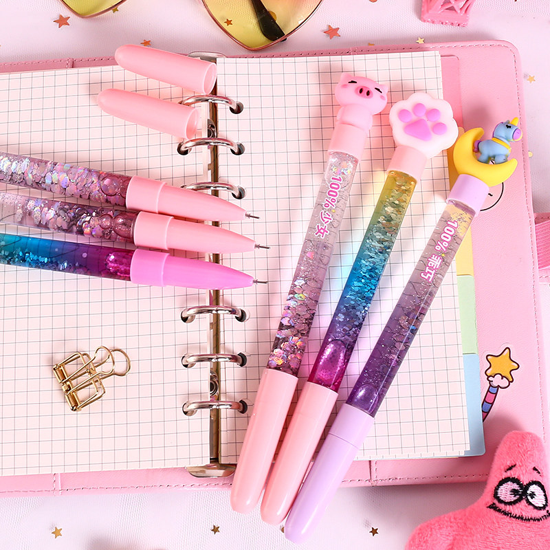 한국 인터넷 연예인 펜 고양이 발톱 펜 요정 소녀 심장 마술 지팡이 펜 크리스탈 작은 신선한 젤 펜 유사 그라디언트 젤 펜 요정 펜 귀여운 펜 학생 쓰기 펜 액체 흐름 펜