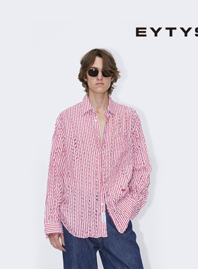 EYTYS衬衫Otis红白条纹潮流切割设计衬衫 春季男女同款