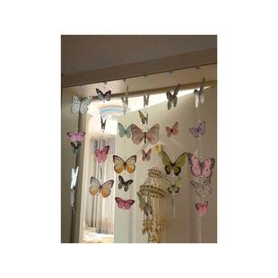 门帘挂饰蝴蝶风铃成品卧室女生氛围装饰diy门帘材料包免打孔挂帘