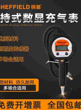 钢盾S114013汽车充气表手持式数显高精度数显汽车充气检测胎压表