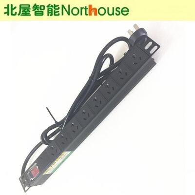 NH10810A12北屋智能PDU8位国标三扁插孔双断开关带电源指示灯机房