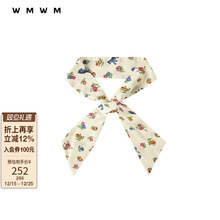 【WMWM】流行设计感小马印花尼龙领带2025秋冬新品女装配饰