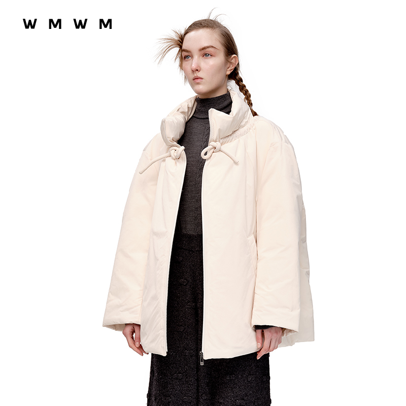 简约外套wmwm宽松领口抽绳休闲