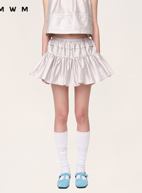 【WMWM】层叠荷叶摆短裙流行秋冬航海风时尚百搭女装裙装