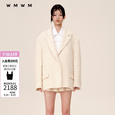 【WMWM】秋冬休闲高级流行气质设计感优雅时尚简约大廓形西装夹克
