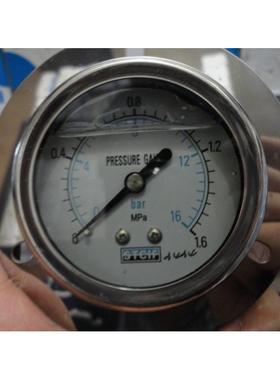 STCIF防震压力表YN60ZT轴向带边油压表0-16bar液压表耐震压力表