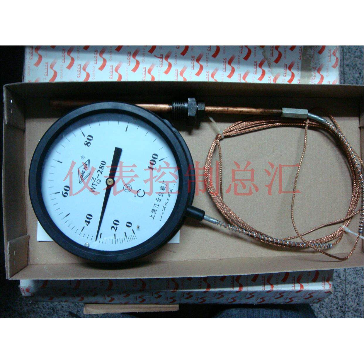 温度表  上海江云仪表厂WTZ-280  0-100C 圧力式温度表