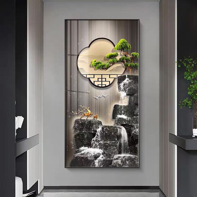 钟表挂钟客厅玄关装饰画2024年新款电子钟数字创意表挂墙数显时钟