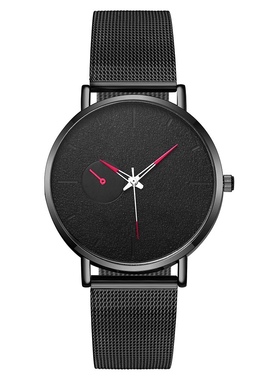 极速newStainless Steel Mesh Belt Quartz Watch Luxury clock f