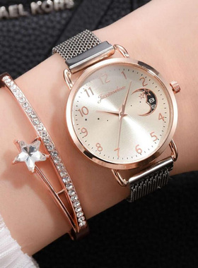 极速newLuxury lady Watch Rose Gold Mesh Strap FasUhion Watch