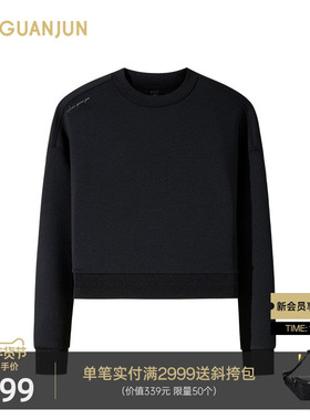 安踏冠军全天候系列 套头卫衣女士春秋XT2抗菌短款上衣162510706