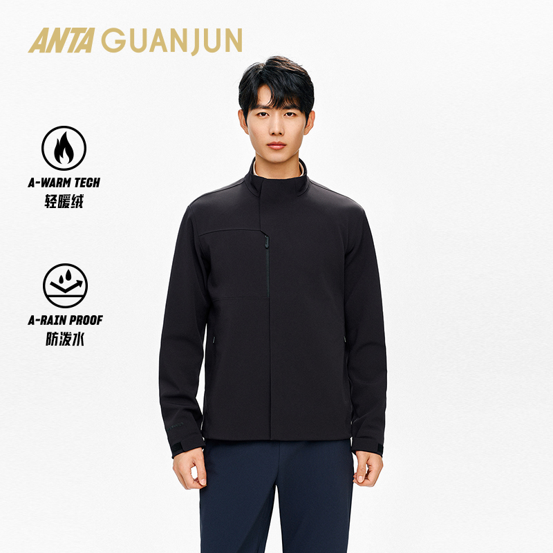 安踏冠军全天候 行政夹克男士冬季立领加绒商务通勤外套152540635